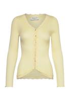 Rwbabette Ls V-Neck Regular Lace Ca Yellow Rosemunde