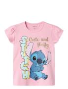 Nmffolly Stitch Ss Top Noos Wdi Pink Name It