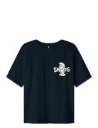 Nlnfordy Smurfs Ss L Top Bfu Black LMTD