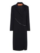 Straight Long Sleeve Coat, 2273 Cre Black STINE GOYA