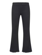 Leggings Flare Rib Solid Black Lindex