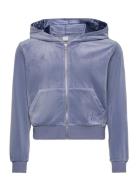 Sweatshirt Velour With Hoodie Blue Lindex