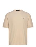 Ribbed Raglan S T-Shirt Cream Fred Perry