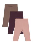 Leggings Brushed Inside 3 P Beige Lindex