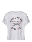 Short Sleeves Tee-Shirt Grey Zadig & Voltaire Kids