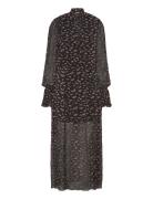 Crinkled Strap Tie Dress Black ROTATE Birger Christensen