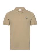 Stretch Pique Slim Polo Beige Calvin Klein