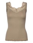 Rwbeatha Sl Lace Top Beige Rosemunde