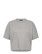 Tally Jrsy Sslv Crewnk Tee Grey French Connection