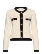 Knitted Jacket With Jewel Buttons Cream Mango