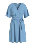 Vijosa 2/4 Wrap Dress Blue Vila