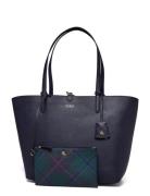 Faux-Leather Large Reversible Tote Bag Blue Lauren Ralph Lauren