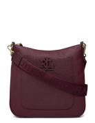 Pebbled Leather Large Cameryn Crossbody Burgundy Lauren Ralph Lauren