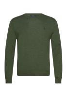 Slim Fit Washable Wool Crewneck Sweater Green Polo Ralph Lauren