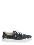 Keaton Washed Canvas Sneaker Black Polo Ralph Lauren