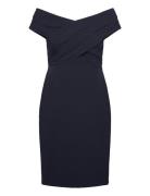 Crepe Off-The-Shoulder Cocktail Dress Black Lauren Ralph Lauren