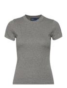 Ribbed Cotton Tee Grey Polo Ralph Lauren