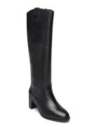 Carla Burnished Leather Ridingtk! Boot Black Lauren Ralph Lauren