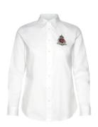 Classic Fit Beaded-Crest Shirt White Lauren Ralph Lauren