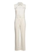 Julia Rigid Denim Jumpsuit Cream WOOD WOOD