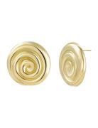 Spiral Earring Silver Gold Bud To Rose