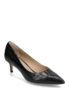 Adrienne Crocodile-Embossed Leather Pump Black Lauren Ralph Lauren