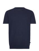 Owen Knitted T-Shirt Navy Clean Cut Copenhagen