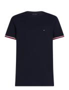 Global Stripe Cuff Tee Navy Tommy Hilfiger