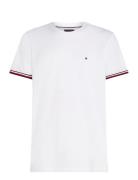 Global Stripe Cuff Tee White Tommy Hilfiger