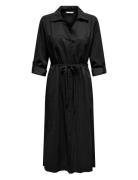 Onlaris Life Ls Belt Shirt Dress Cc Wvn Black ONLY