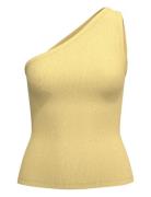 Slfanna Shoulder Top Yellow Selected Femme