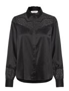 Rwjade Ls Lace Shirt Black Rosemunde