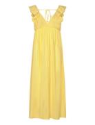 Vmjosie Sl Ankle Frill Dress Wvn Ga Yellow Vero Moda