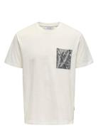 Onsperry Life Reg Leaf Ss Pockettee Noos Cream ONLY & SONS