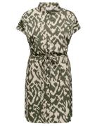 Cardiega Life Ss Shirt Dress Wvn Noos Green ONLY Carmakoma