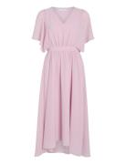 Vimirage 2/4 V-Neck Ankle Dress/Bm/Dc Pink Vila