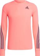 Adidas Men's Run Icon Full Reflective 3-Stripes LS Tee Acid Red