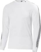 Men's HH Lifa Stripe Long-Sleeve Crew Base Layer White