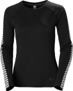 Helly Hansen Women's LIFA ACTIVE Stripe Crew Base Layer Black