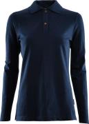 Women's LeisureWool Pique Shirt Long Sleeve Navy Blazer