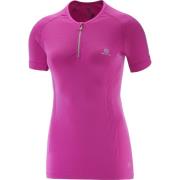 Women's Lightning Pro Short Sleeve Zip Tee Rose Violet