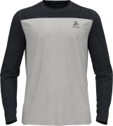 Odlo Men's T-shirt Crew Neck L/S X-Alp Linencool Black/Odlo Concrete G...