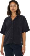 Knowledge Cotton Apparel Women's Woven Terry Short Sleeve Shirt  Black...