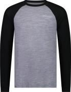 Mons Royale Men's Icon Merino Raglan Long Sleeve Grey Heather / Black