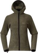 Bergans Women's Vaagaa Merino Terry Midlayer Hoodie Green Mud