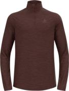 Odlo Men's Midlayer 1/2 Zip Run Easy Warm Fudge Melange