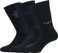 Avignon Unisex Liner/Terry/Wool Thick Socks Basic Black