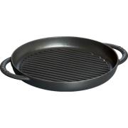 Staub Pure Grill Grillpanna Rund 26 cm, Svart