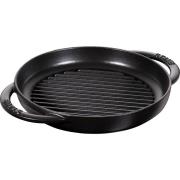 Staub Pure Grill Grillpanna Rund 22 cm, Svart