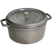 Staub Rund Gryta 30 cm 8,35 liter Grafitgrå